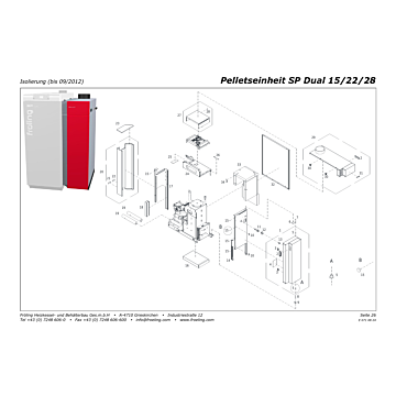 Vue éclatée SP Dual 15-22-28 kW - Isolation (jusqu'à 09/2012) (s06a)