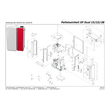 Vue éclatée SP Dual 15-22-28 kW - Isolation (de 10/2012 à 12/2019) (s06b)