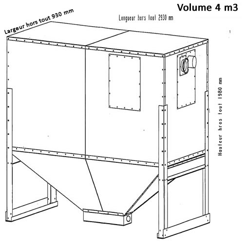 plan du silo à pellets de bois